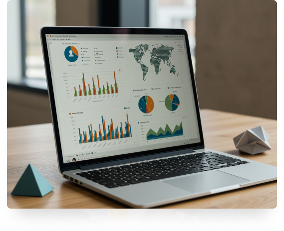 Analytics on laptop